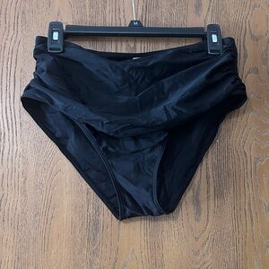 Elegant Black High-Waisted Bikini Bottoms